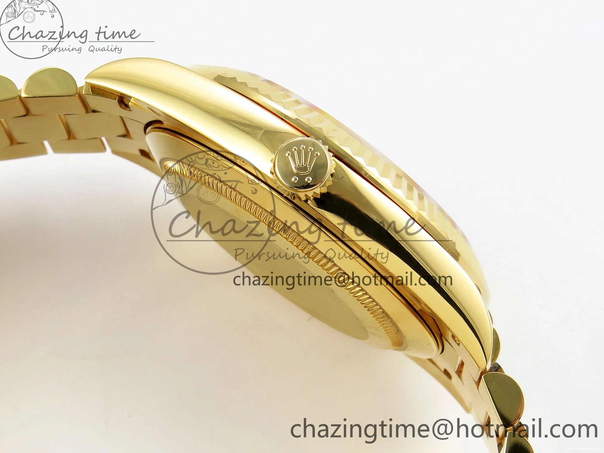 Best AAA Replica Sites Bezel ARF 228238 Crystal Diamonds Bracelet DayDate WrinkleFree 40 YG President VR 1550 on Steel 904L 0123